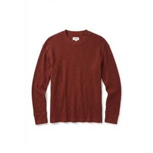 Goodfellow & Co Men's Thermal Shirt Rust Orange Waffle Knit Size L Large